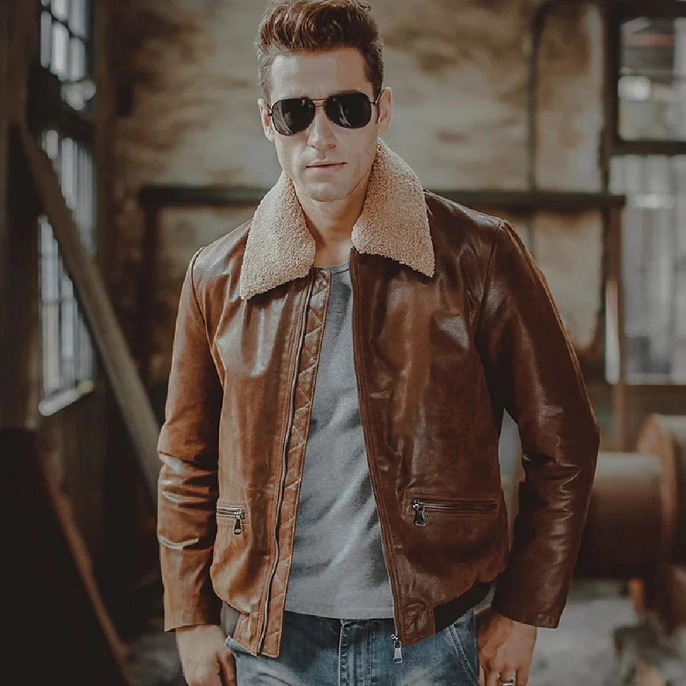 Men's Bomber Aviator Flight Jacket