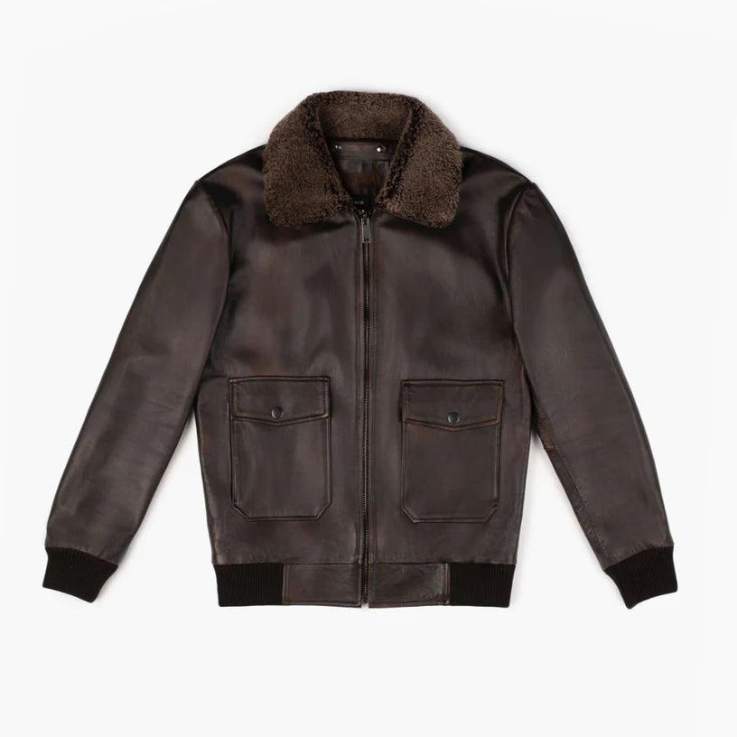 Men's Bomber Flight Jacket Brown