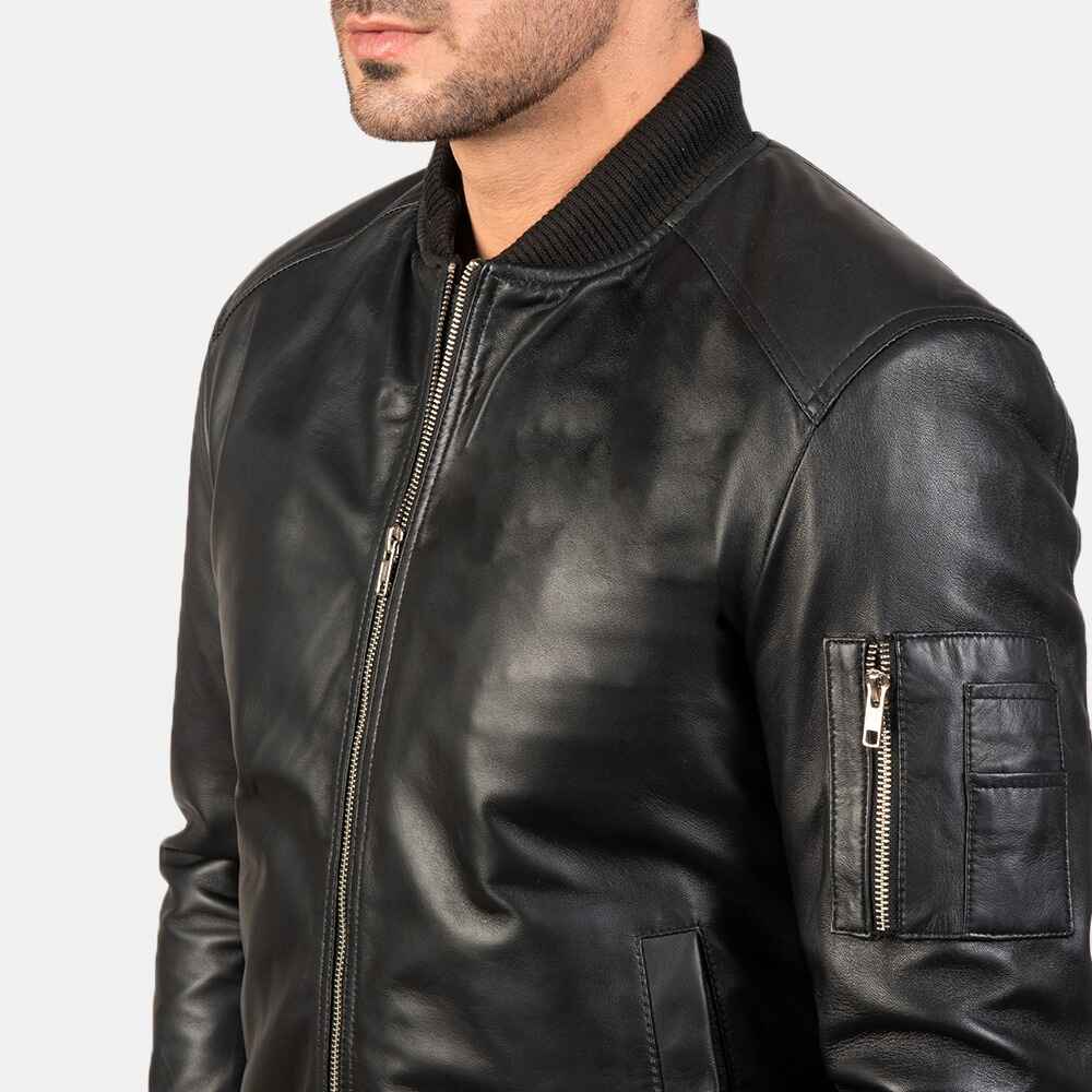 Men's Bomber Leather Jacket