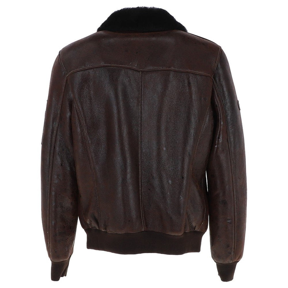 Men's Brown Airforce Bomber Leather Aviator Jacket