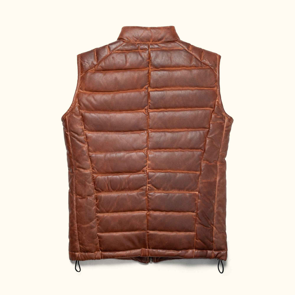 Men's Brown Bridger Leather Down Vest