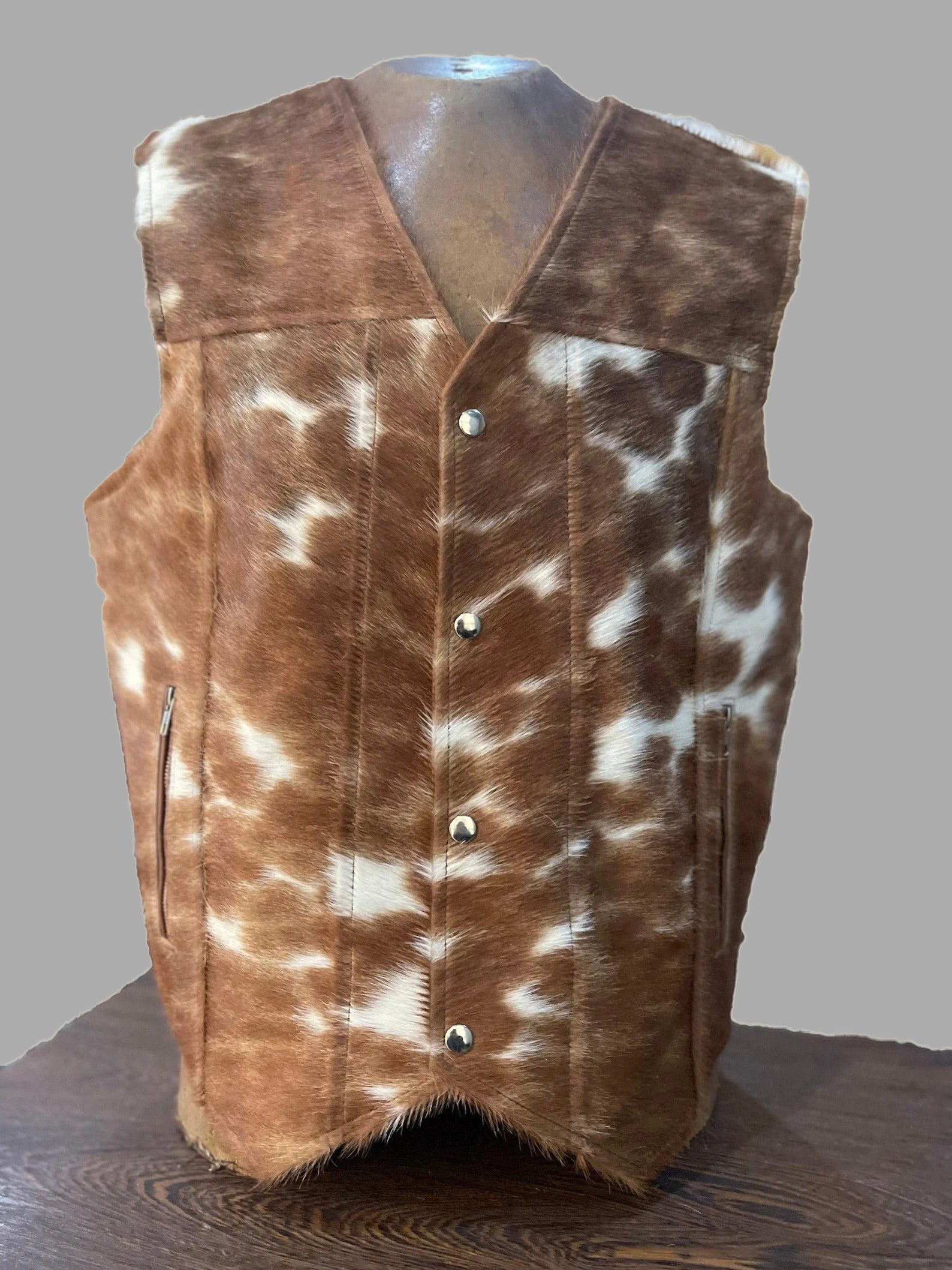 Men's Brown Cowhide Leather Vest