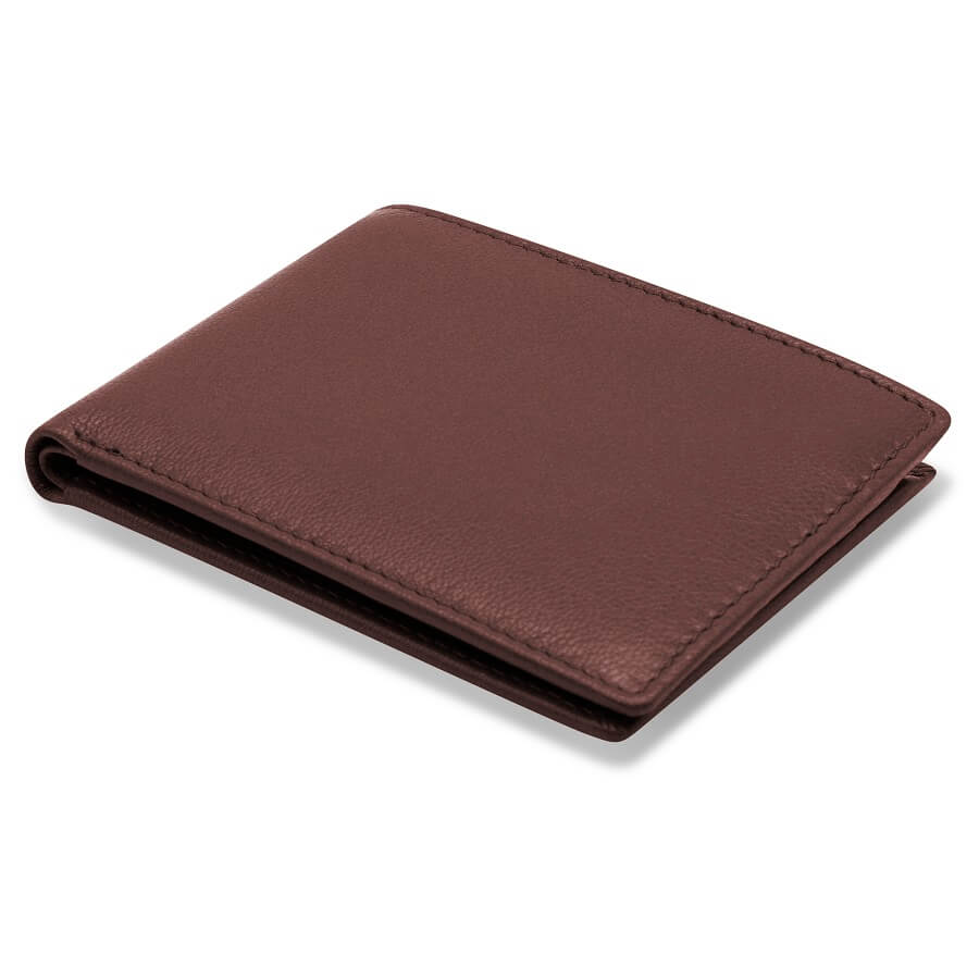 Men’s Brown Faux Leather Wallet with 4 Card Slots