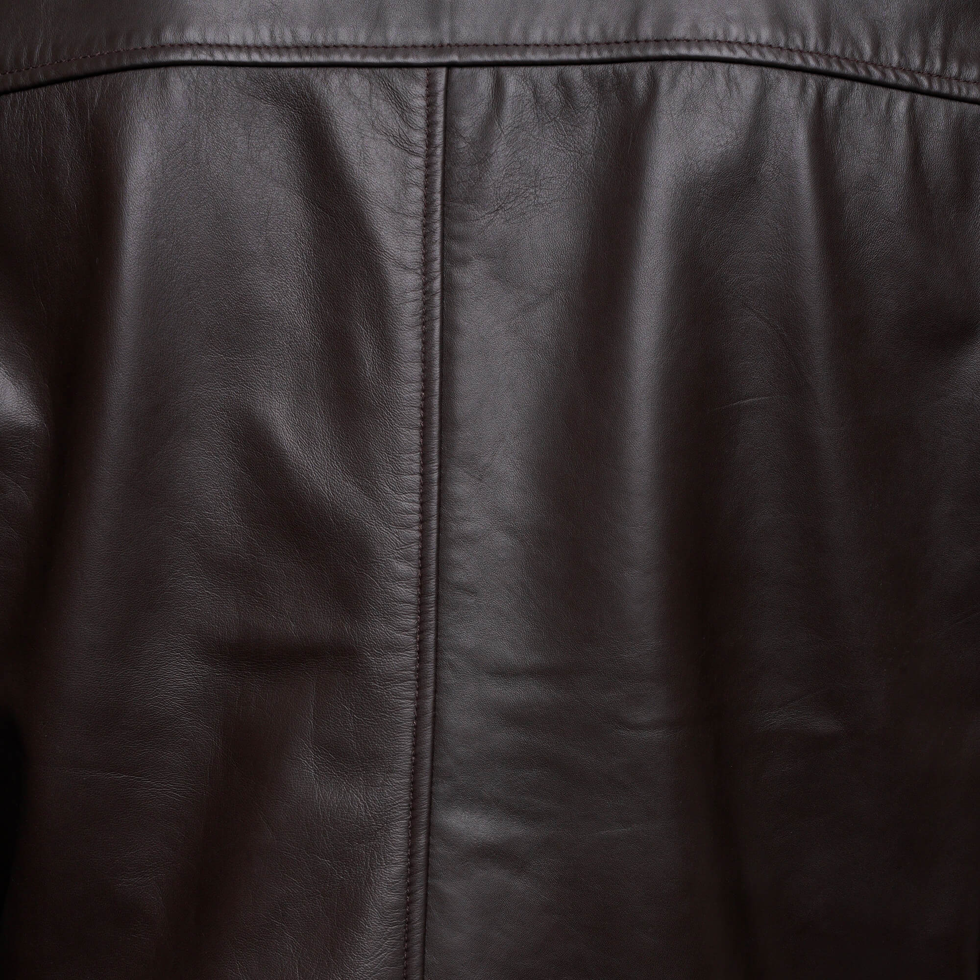 Men’s Brown Leather Patch-Pocket Jacket