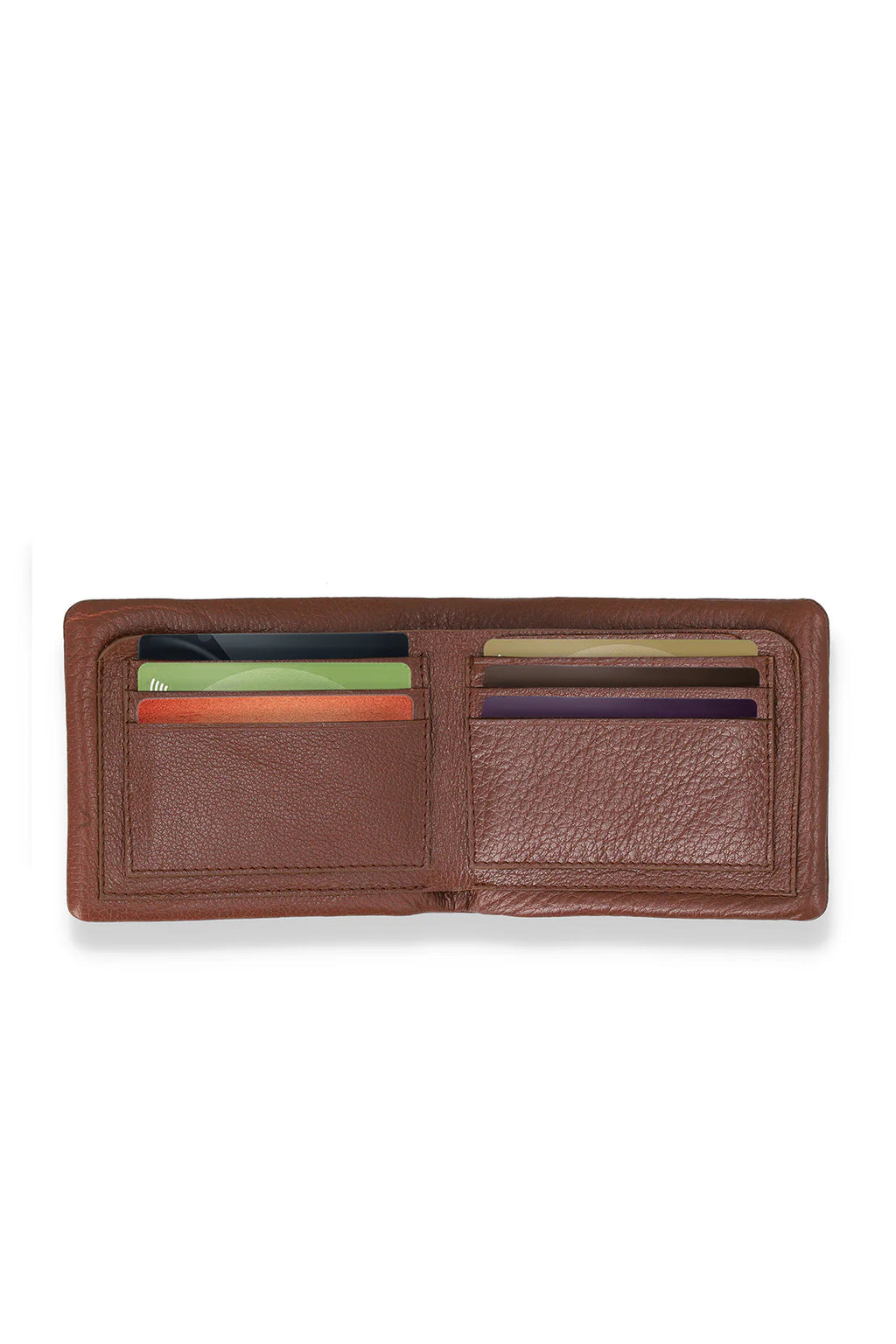Men's Brown Leather Wallet With 8 card Slots