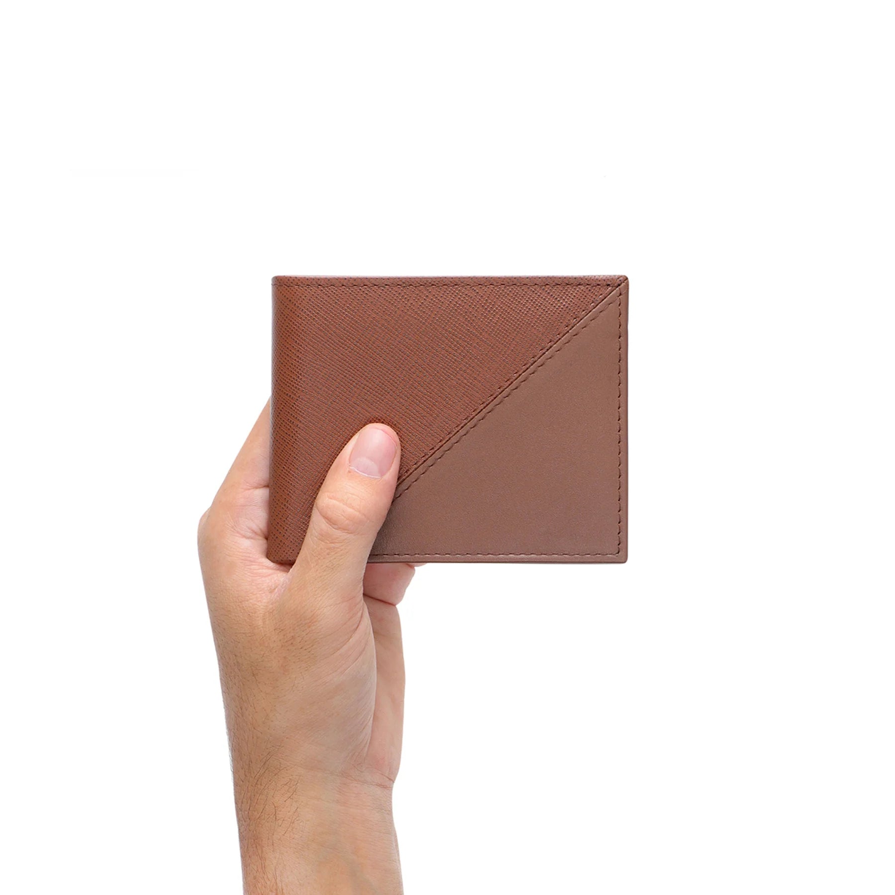 Men's Brown Leather Wallet With ID Window