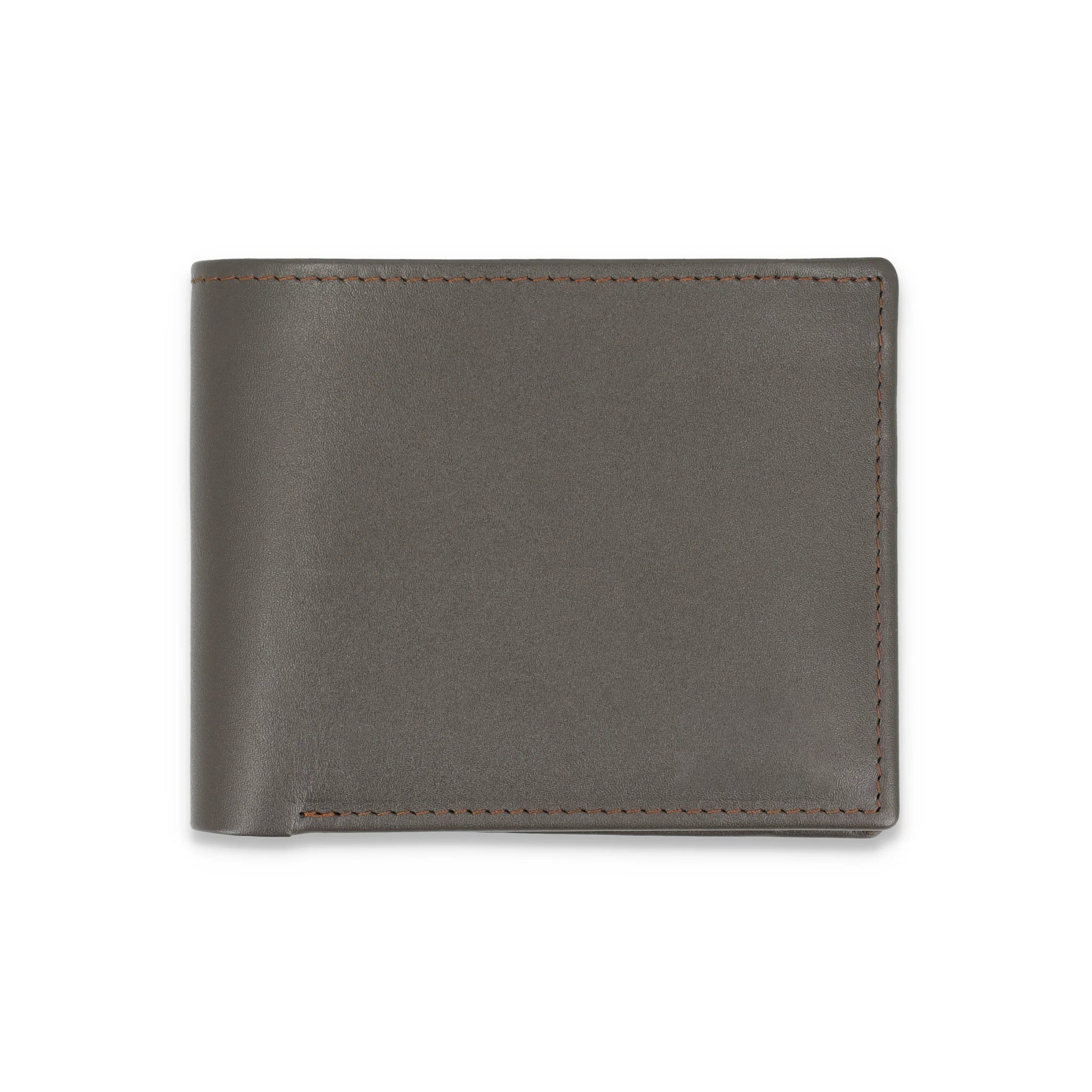 Men's Brown Leather Wallet With Six Card Pockets