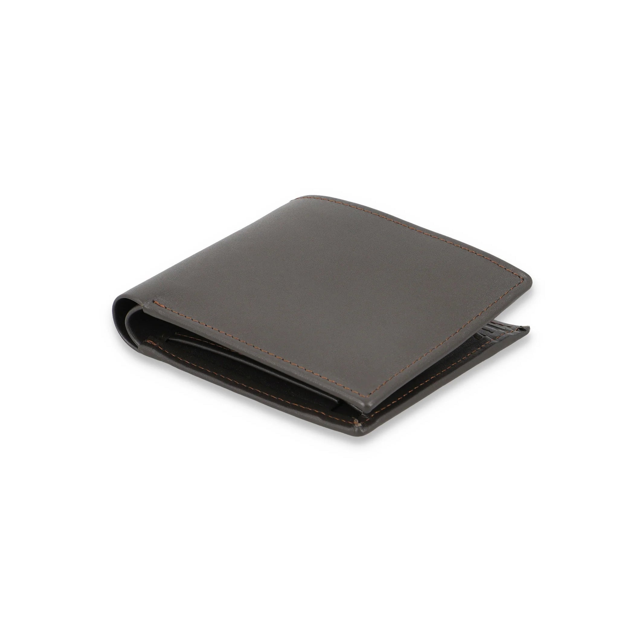 Men's Brown Leather Wallet With Six Card Pockets