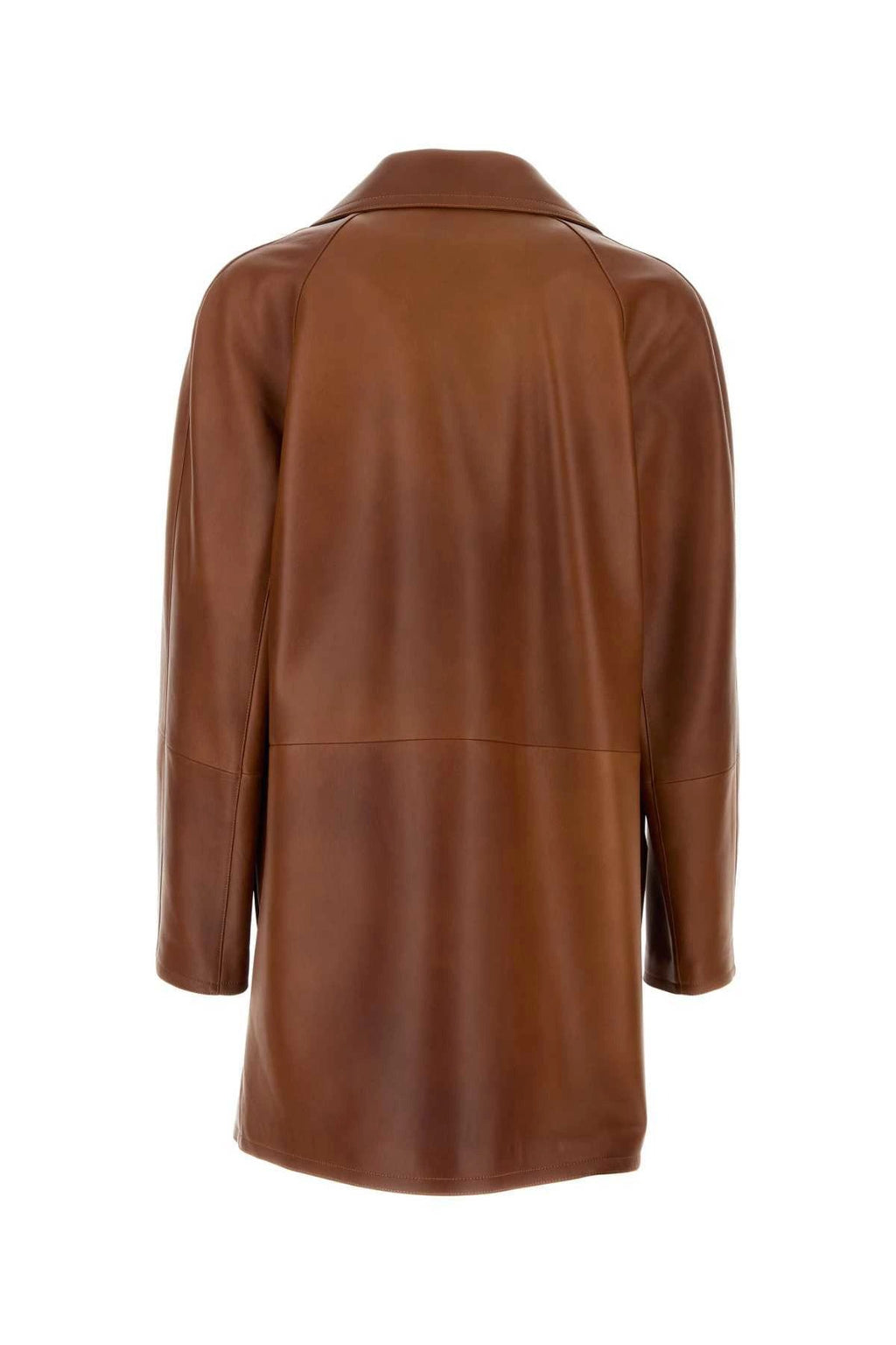 Men's Brown Nappa Leather Trench Coat