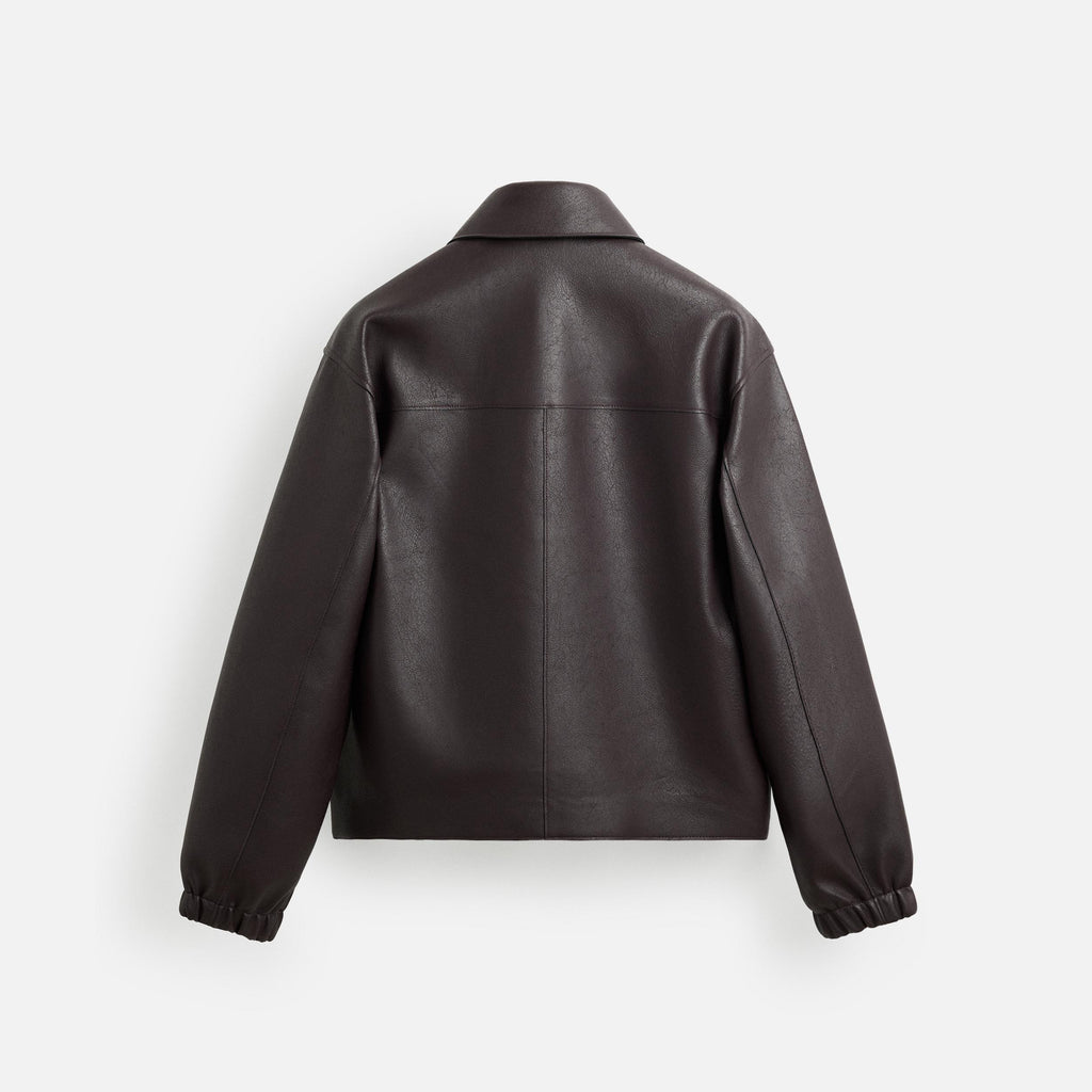 Men's Brown Relaxed Fit Leather Jacket