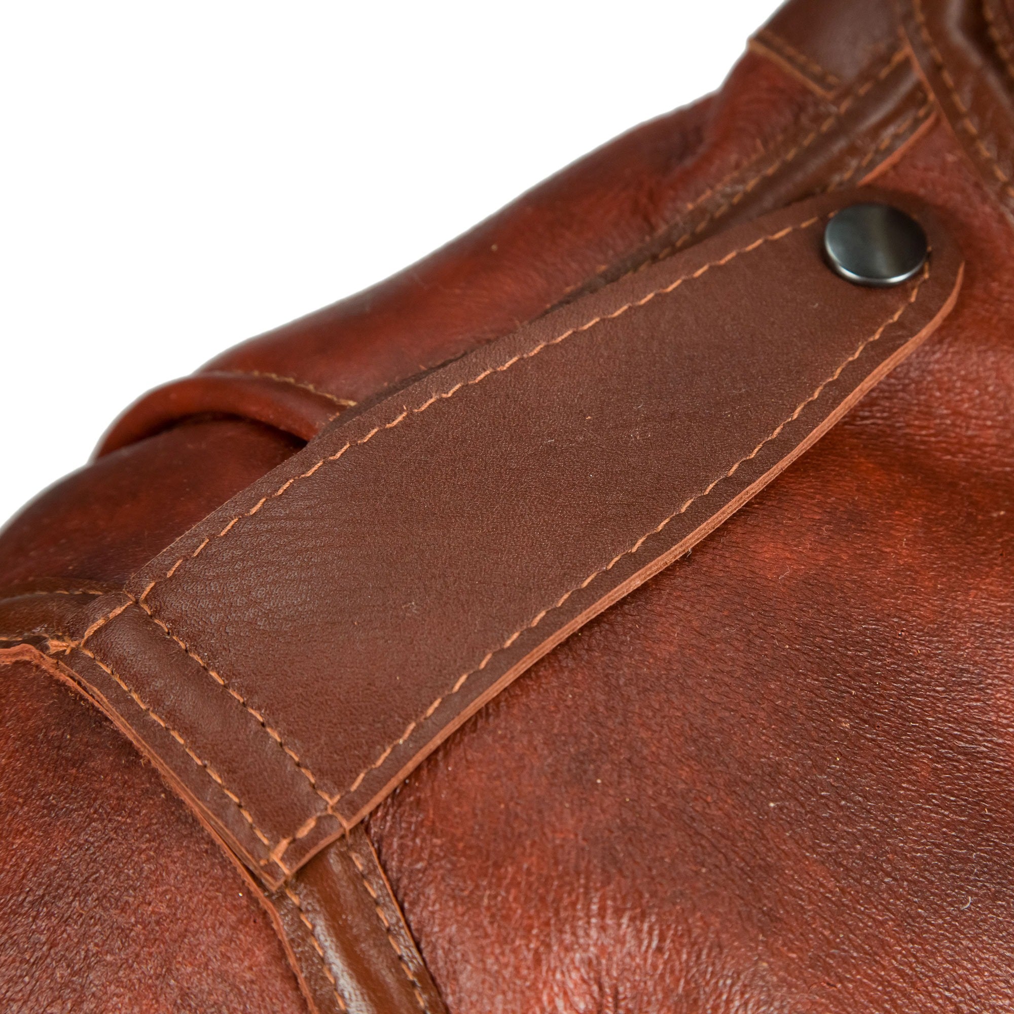 Men's Slim Fitted Fur & Shearling Leather Jacket With White Fur