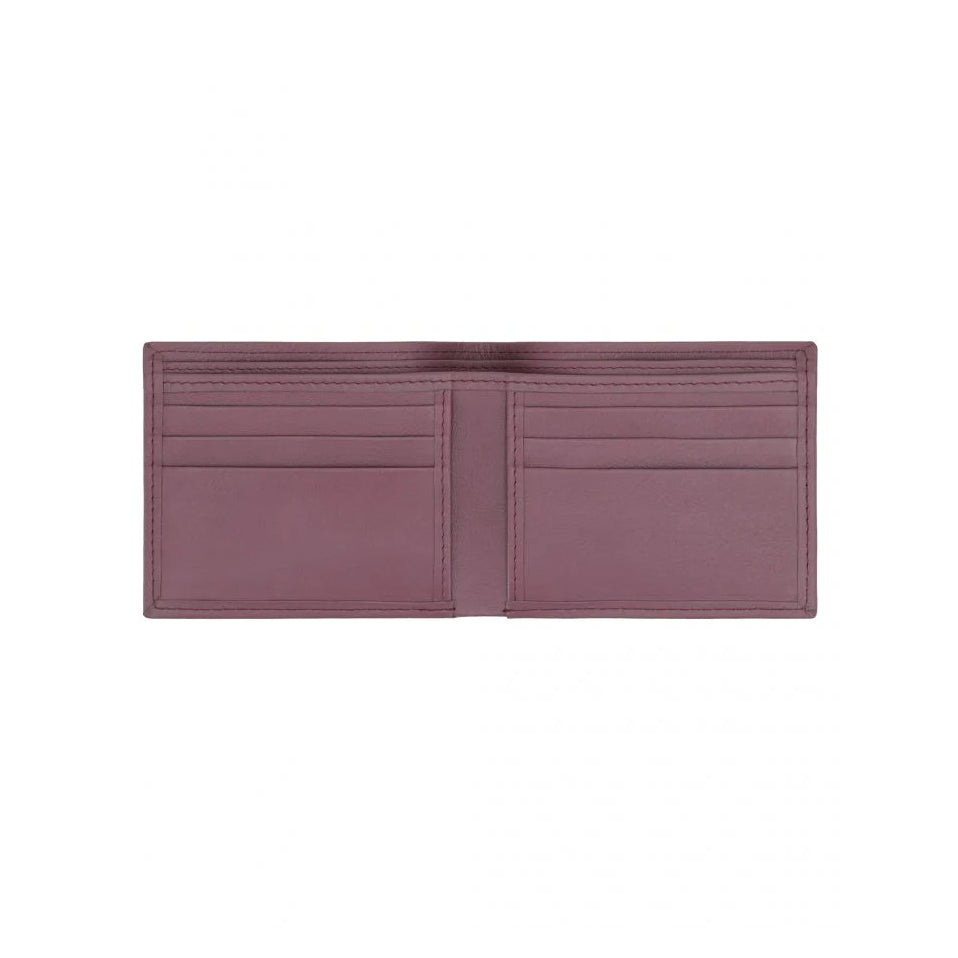 Men's Burgundy Leather Wallet With Six Card Slots