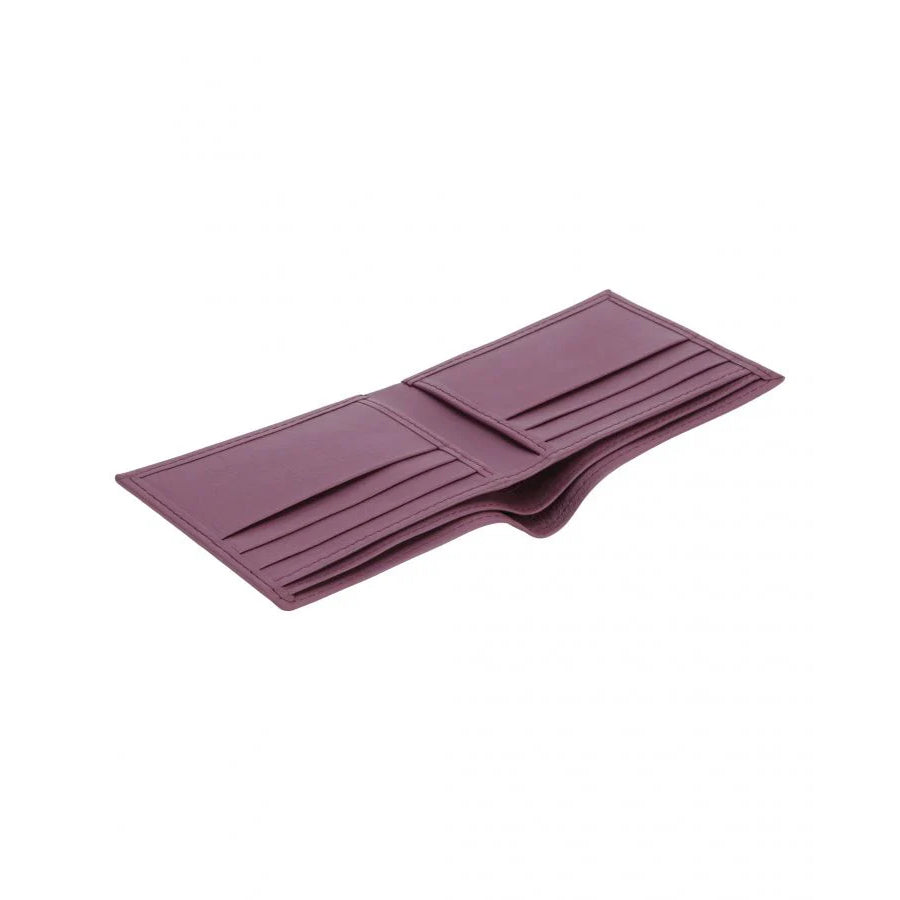 Men's Burgundy Leather Wallet With Six Card Slots