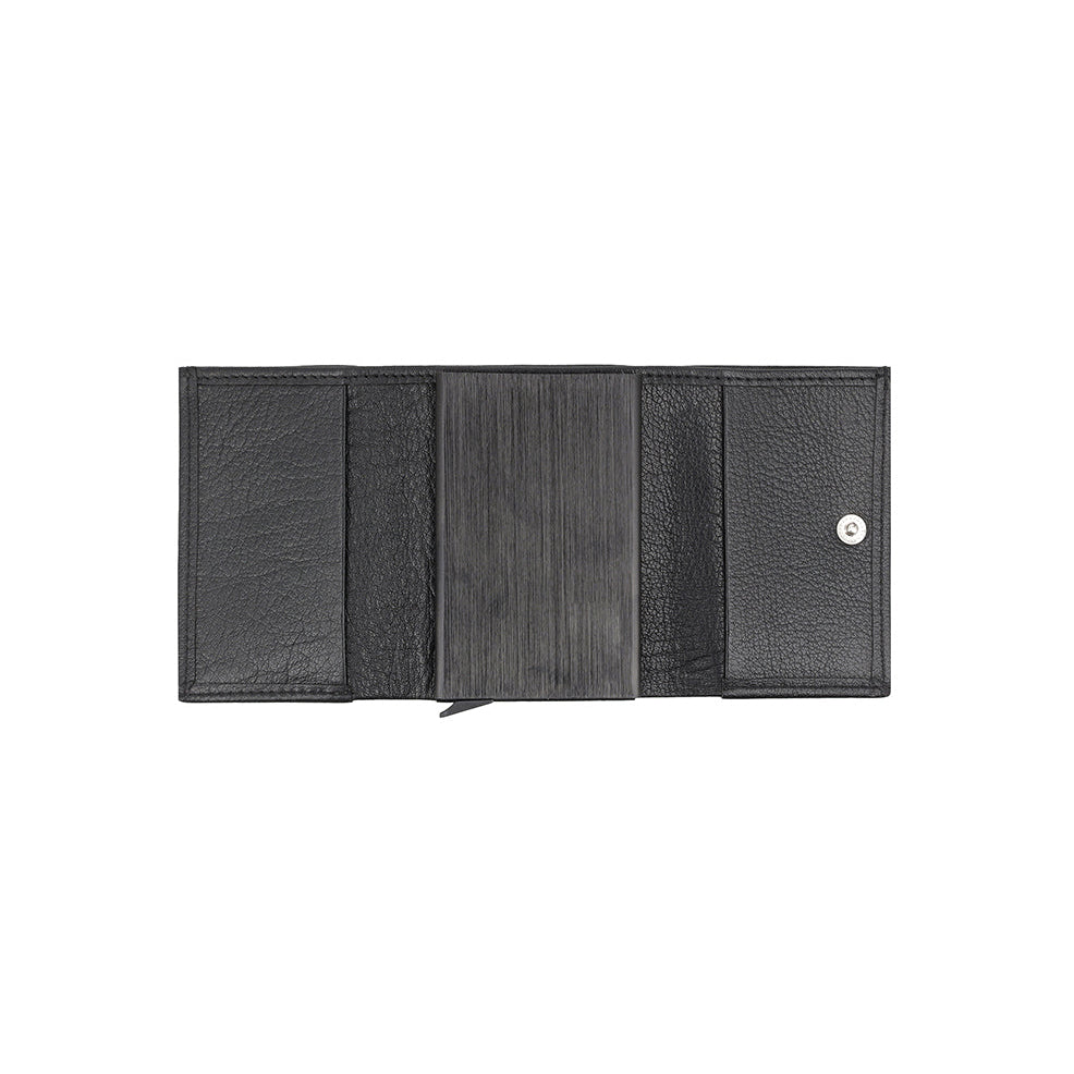 Men's Button Closure Leather Wallet