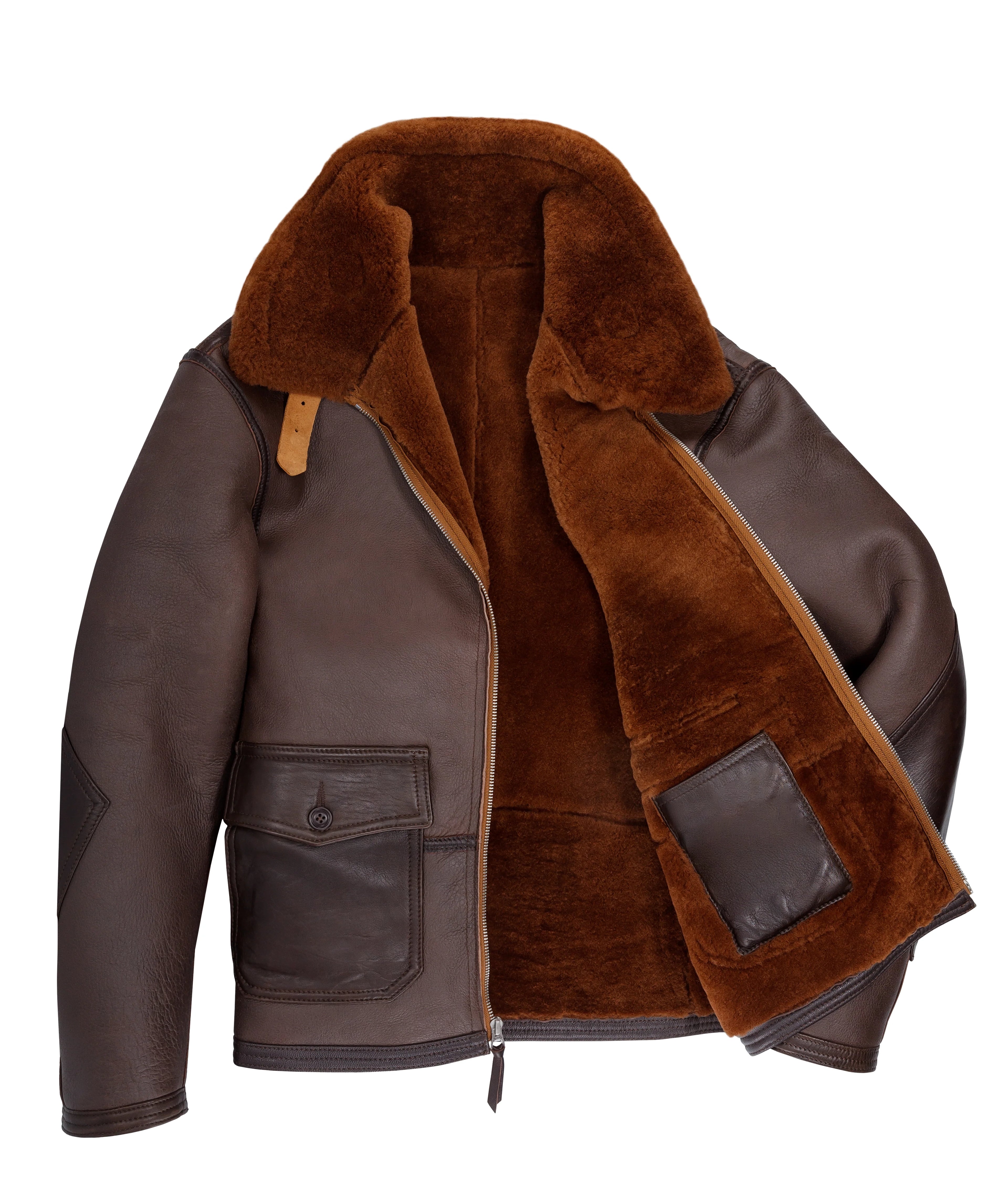 Men's C44 Sheepskin Flight Fur Leather Jacket