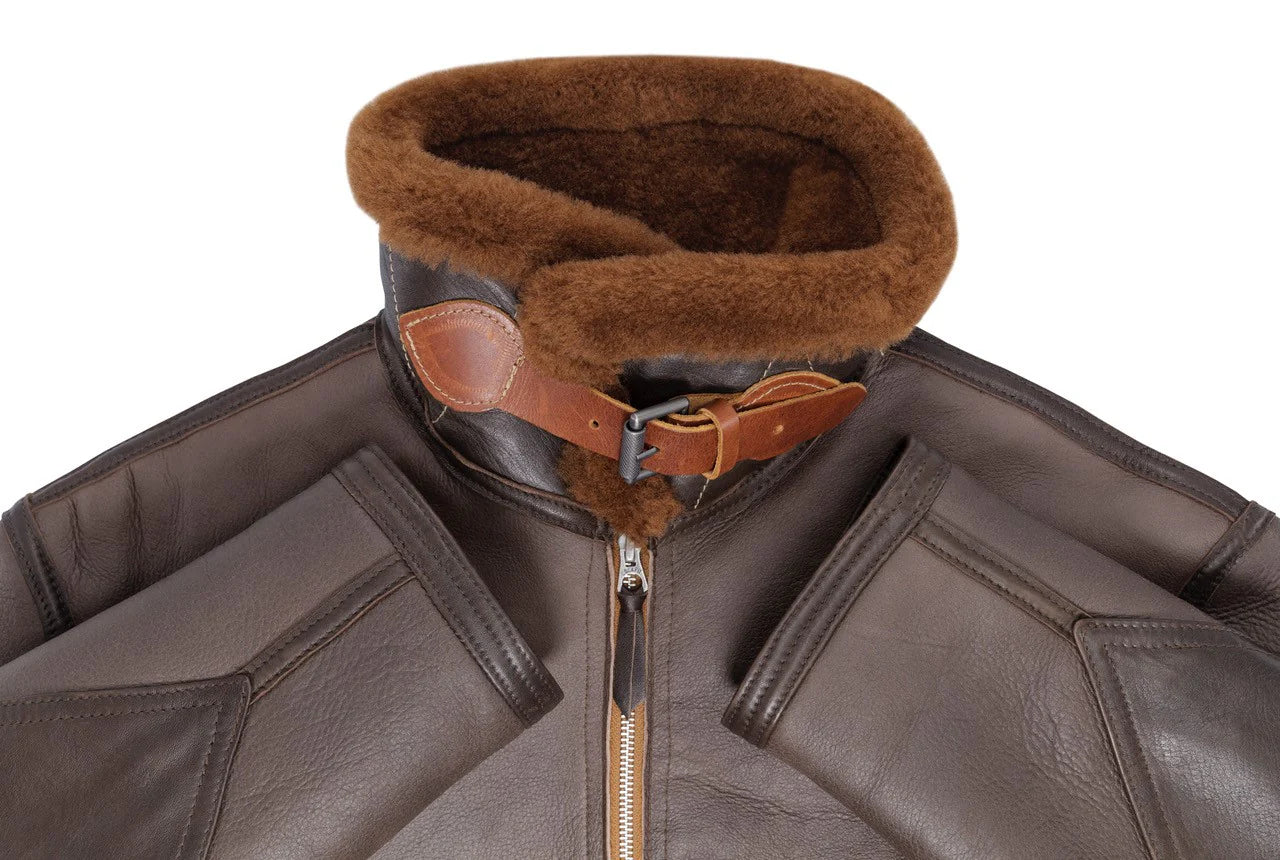Men's C44 Sheepskin Flight Fur Leather Jacket