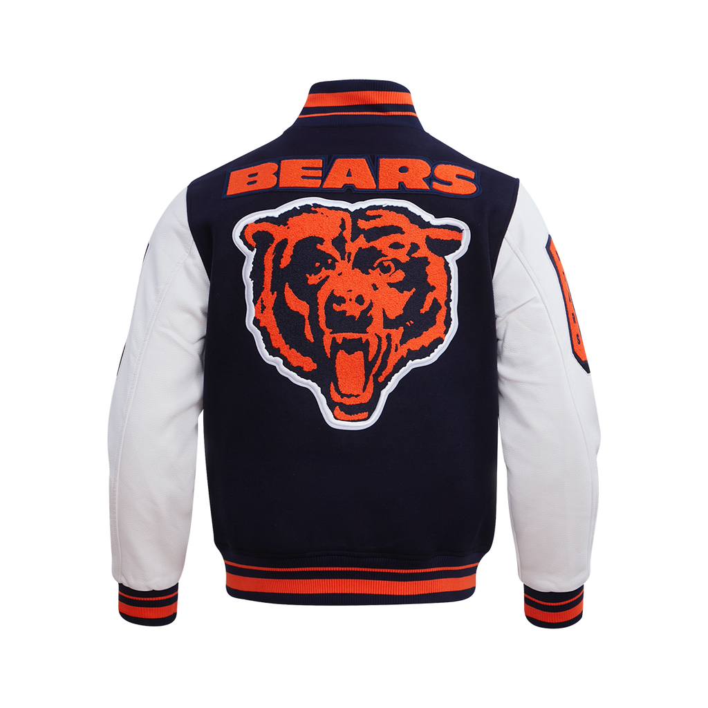 Chicago Bears Collegejacke aus Rippwolle für Herren
