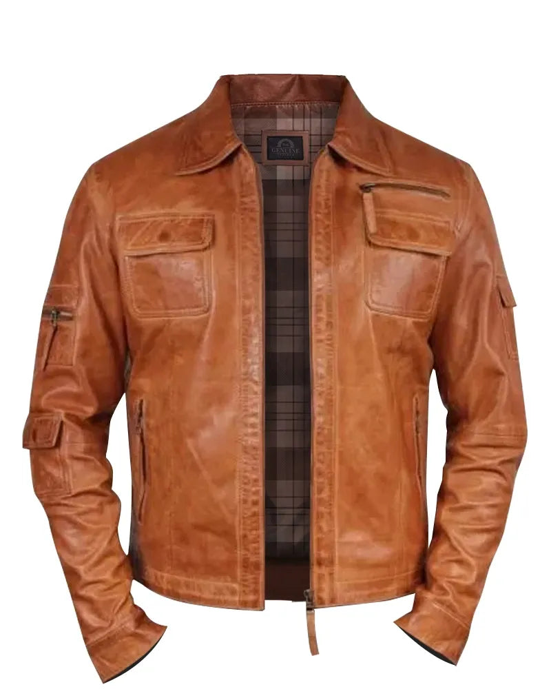 Men's Cafe Racer Retro Moto Jacket
