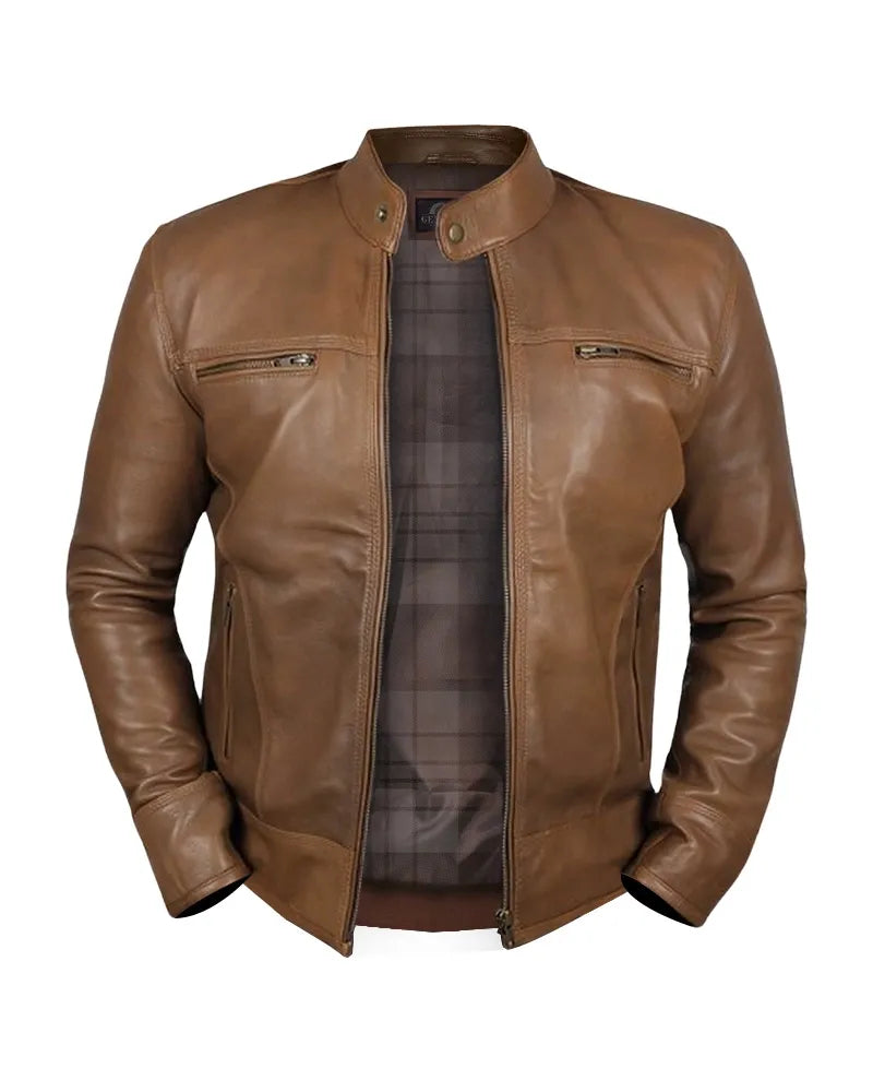 Men's Camel Dodge Biker Jacket