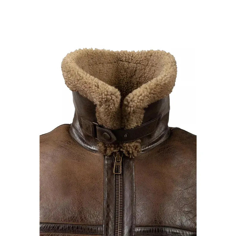 Men's Classic B3 Shearling Aviator Leather Jacket