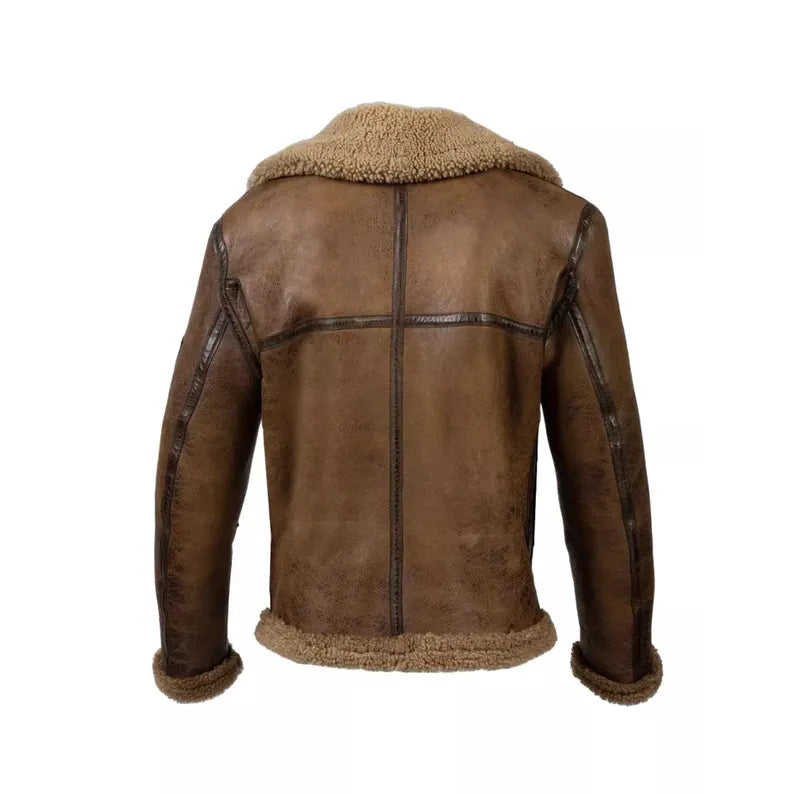 Men's Classic B3 Shearling Aviator Leather Jacket