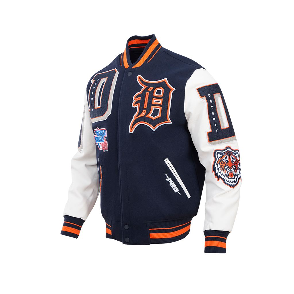 Men's DETROIT TIGERS MASHUP Rib Wool Varsity Jacket