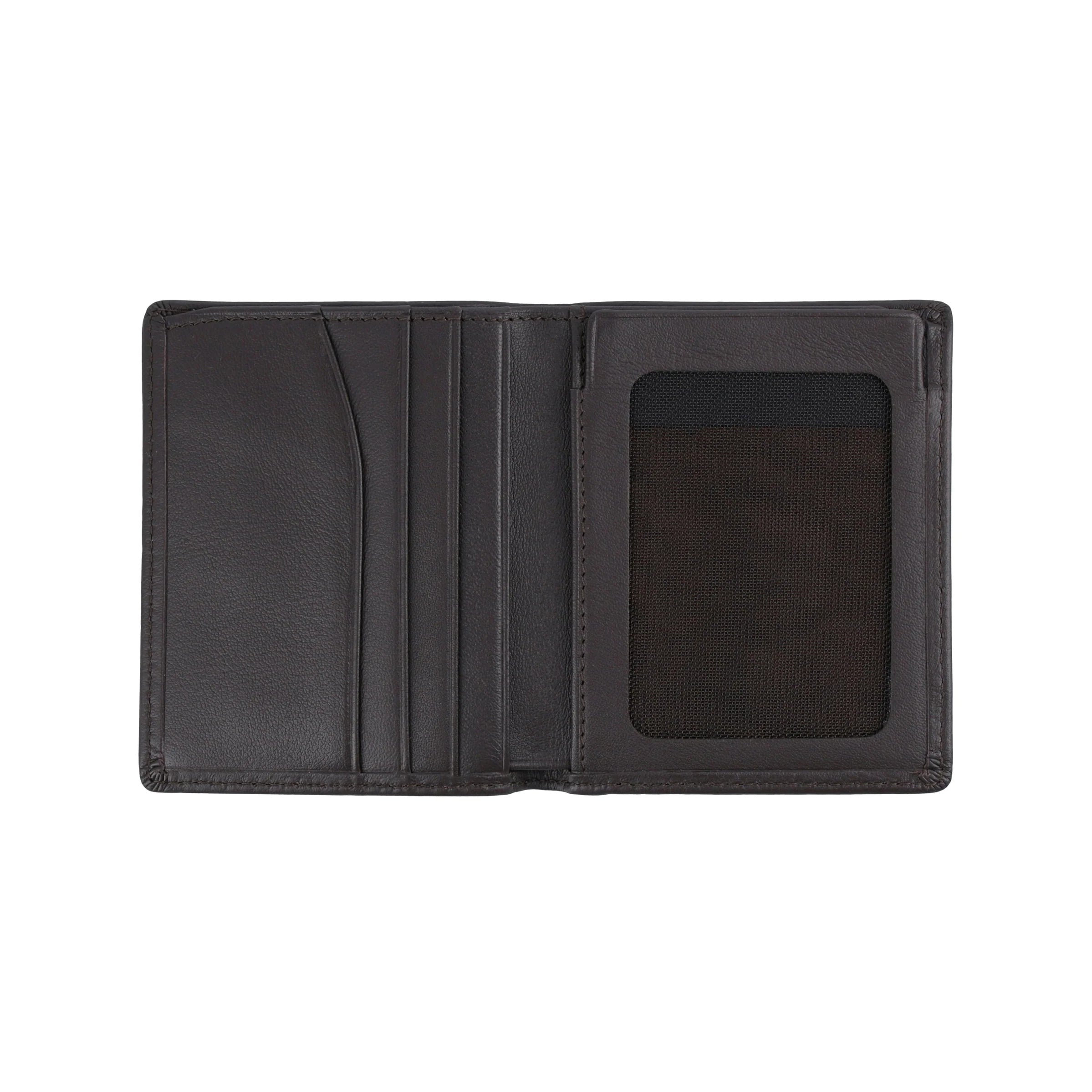 Men's Dark Brown Leather Wallet With Two Card pockets