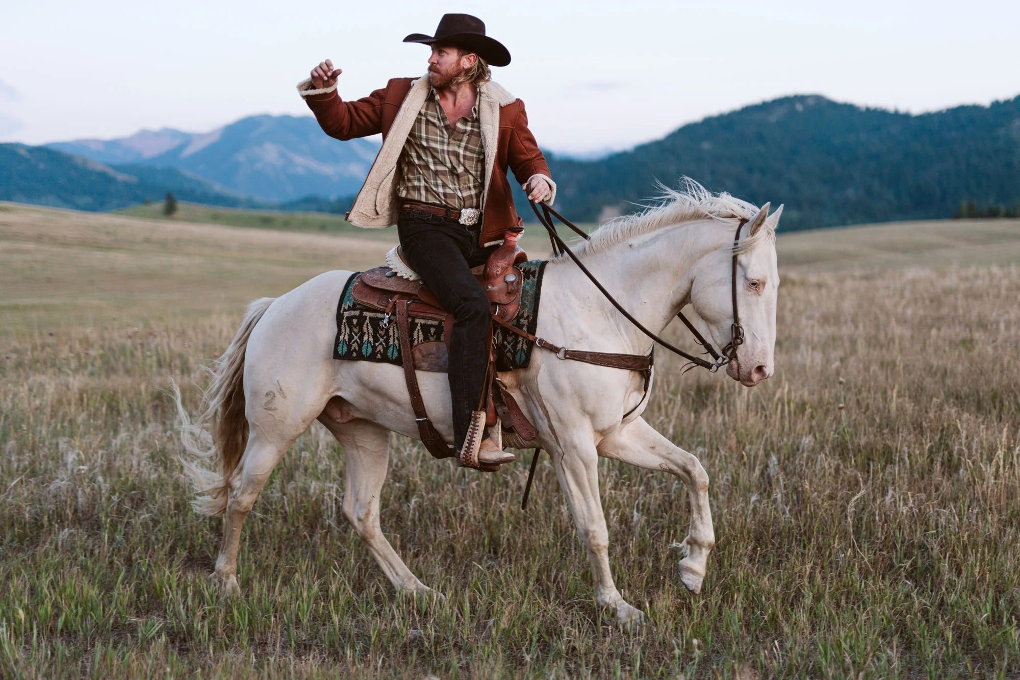 Men's Fur & Shearling Leather Jacket Light Brown
