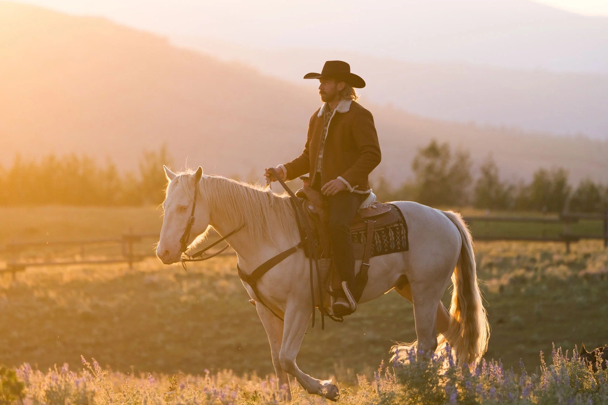 Men's Fur & Shearling Leather Jacket Light Brown