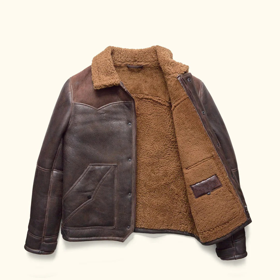 Men's Fur & Shearling Leather Jacket