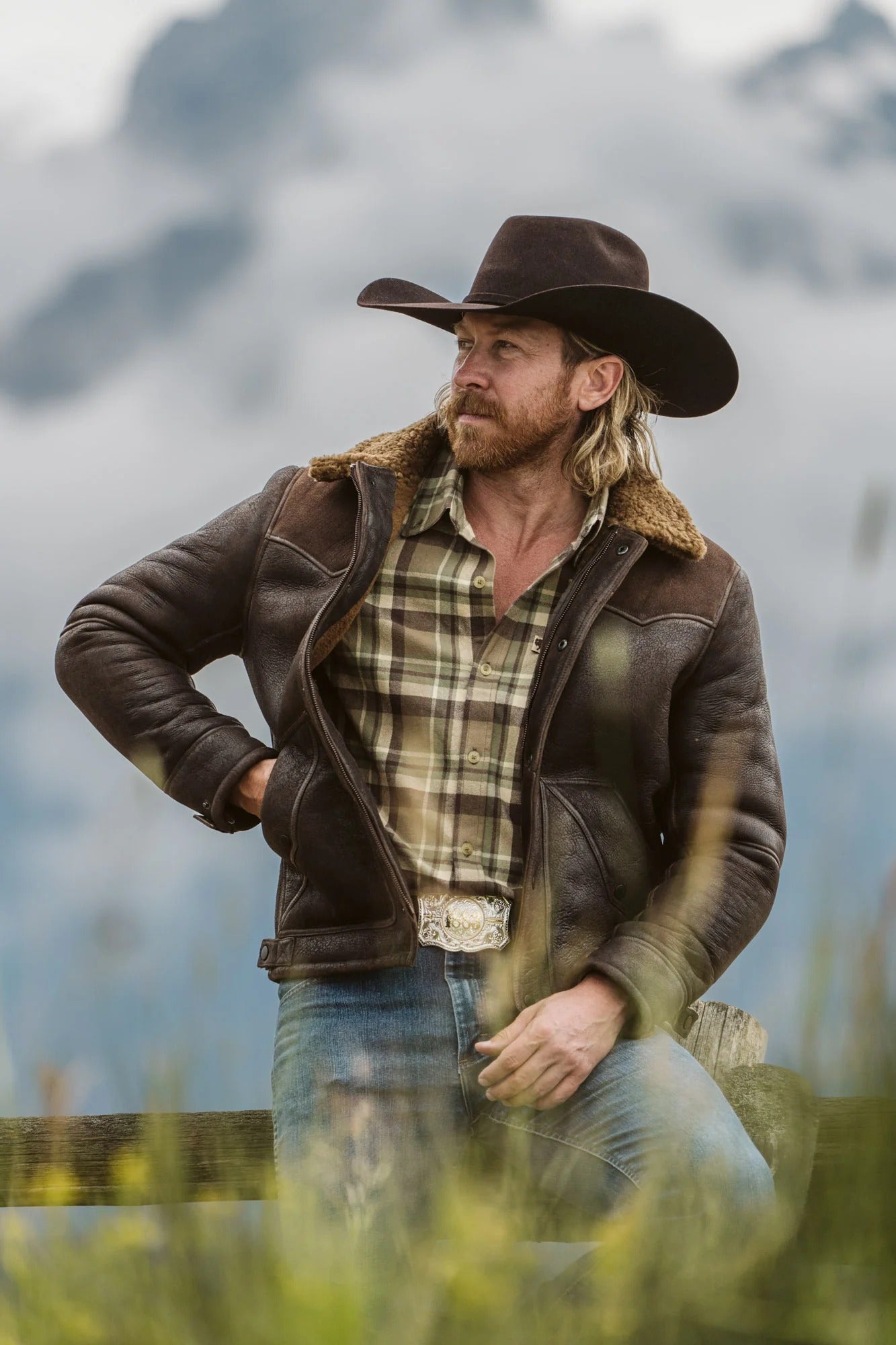 Men's Fur & Shearling Leather Jacket