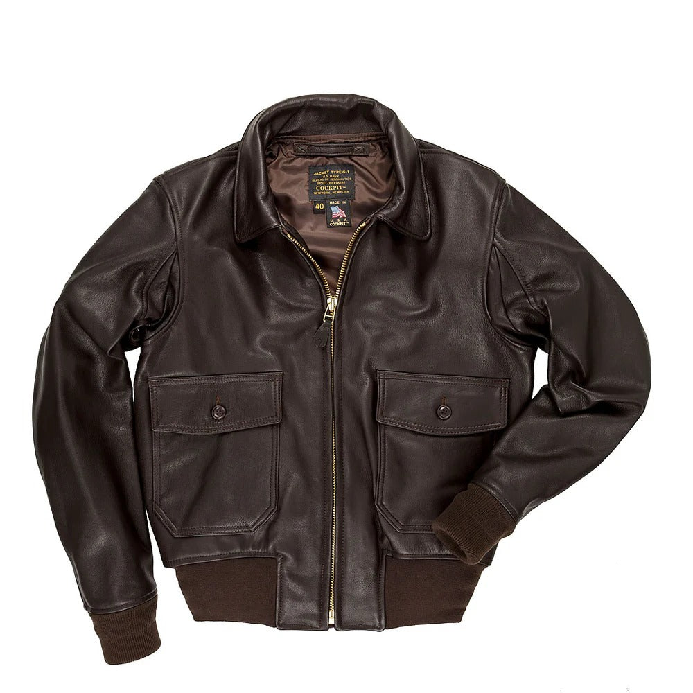 Men's G-1 Flight Jacket with Removable Collar LONG/TALL