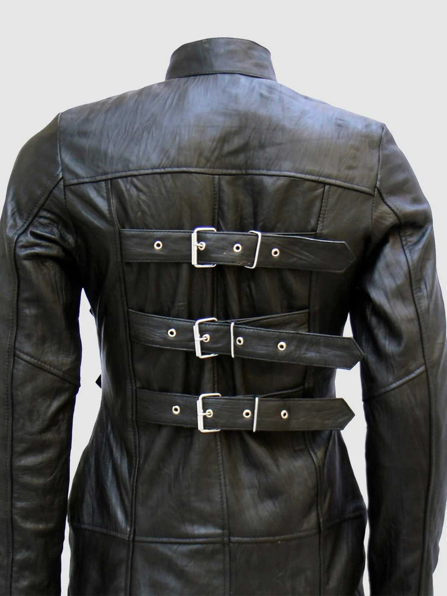 Men's Gothic Leather Trench Coat