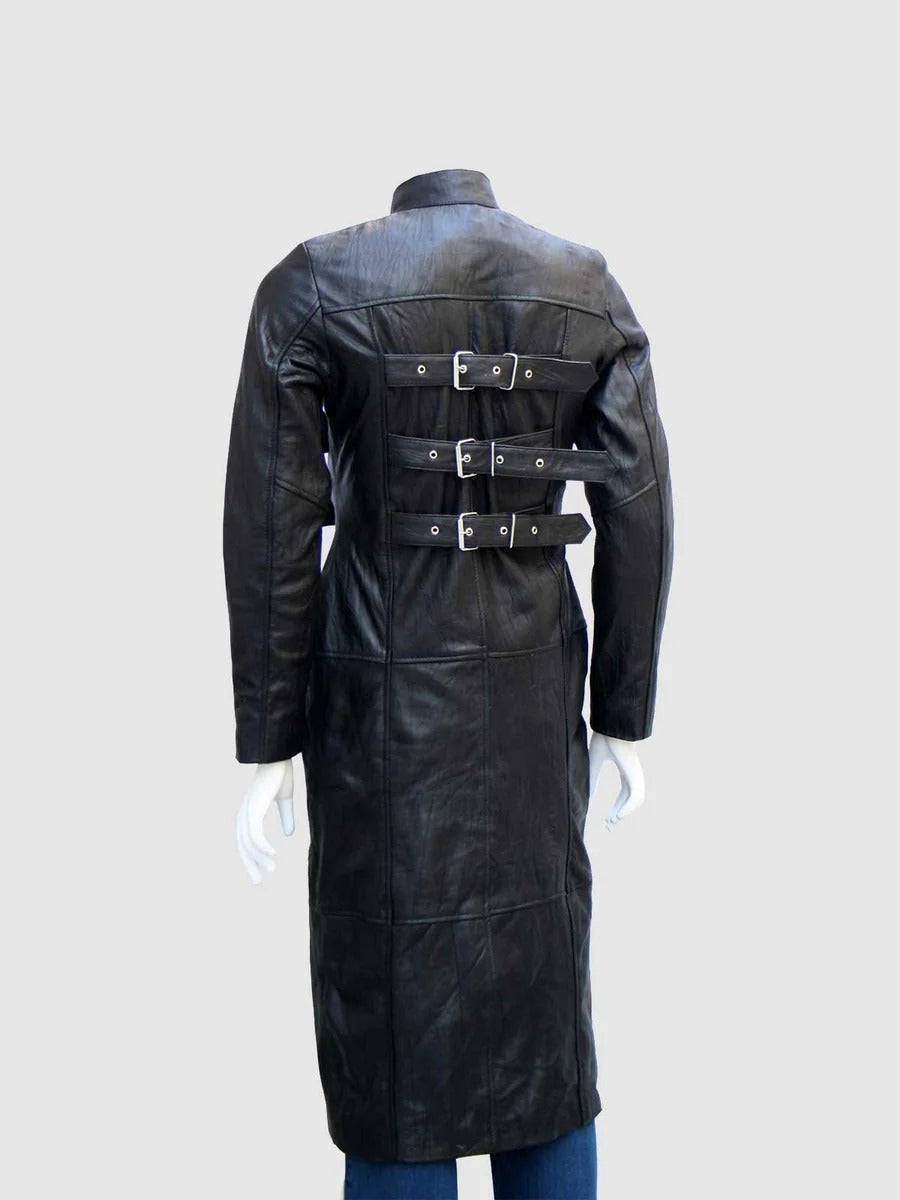 Men's Gothic Leather Trench Coat