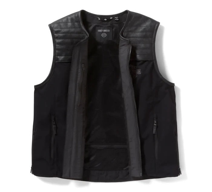 Men's H-D Long Haul Utility Leather Vest