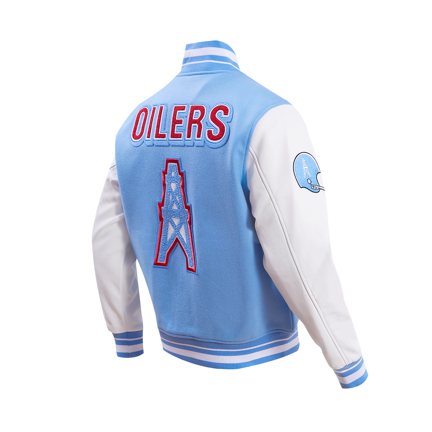 Men's HOUSTON OILERS Rib Wool Varsity Jacket