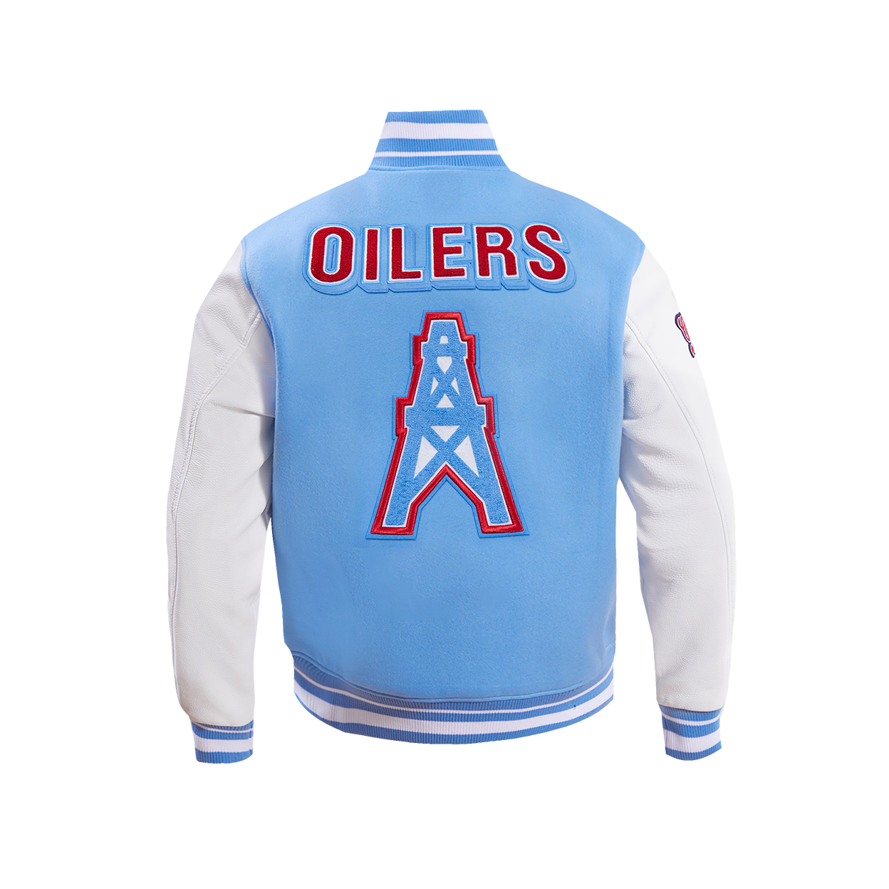 Men's HOUSTON OILERS Rib Wool Varsity Jacket