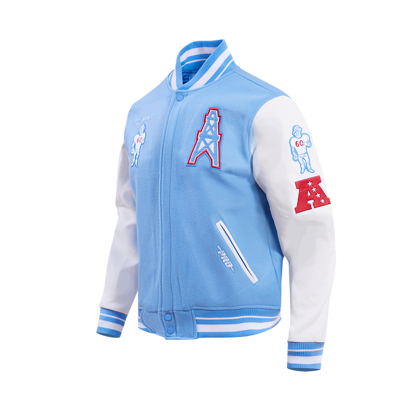 Men's HOUSTON OILERS Rib Wool Varsity Jacket