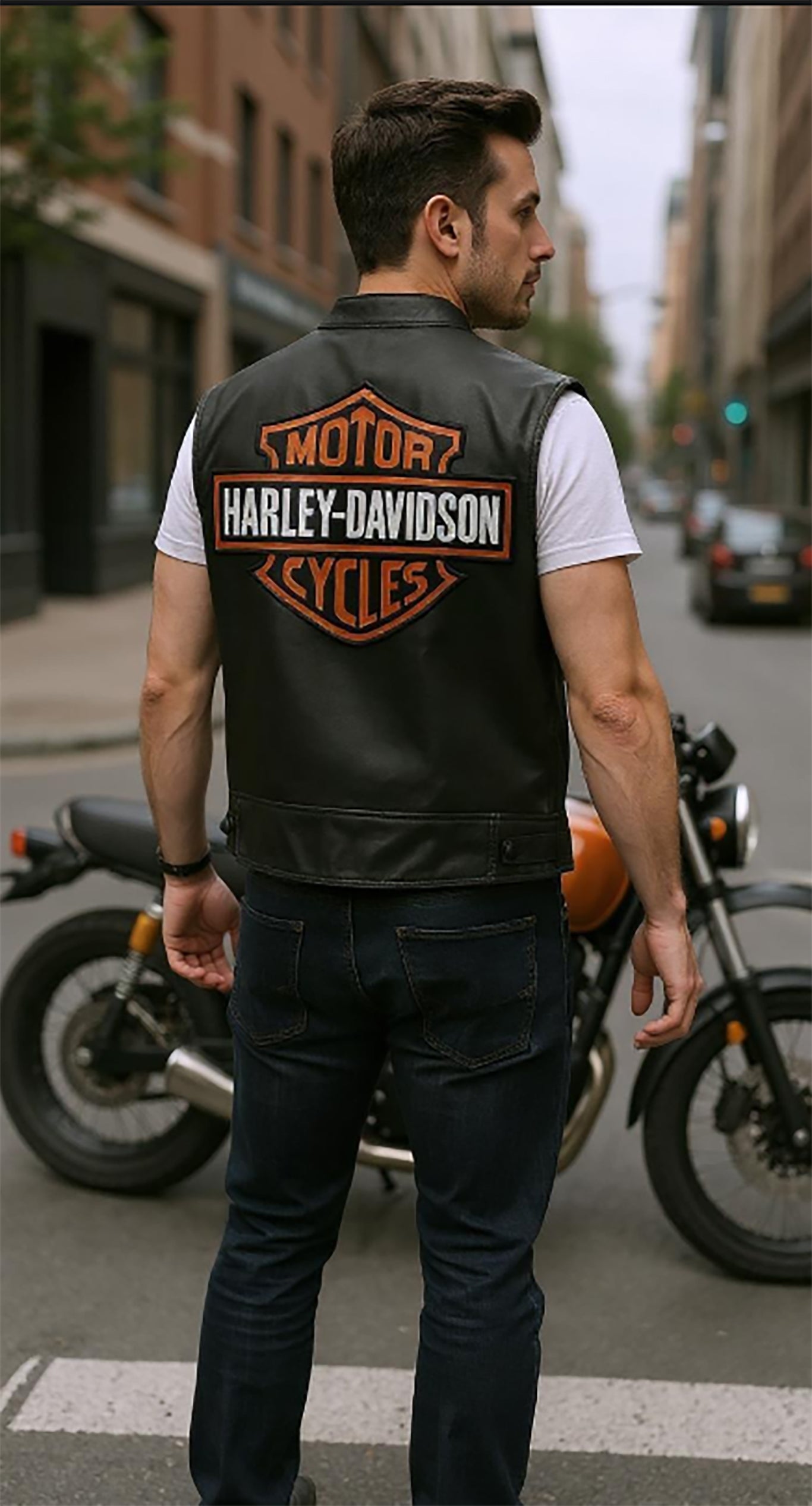 Men's Harley Davidson Link Leather Vest