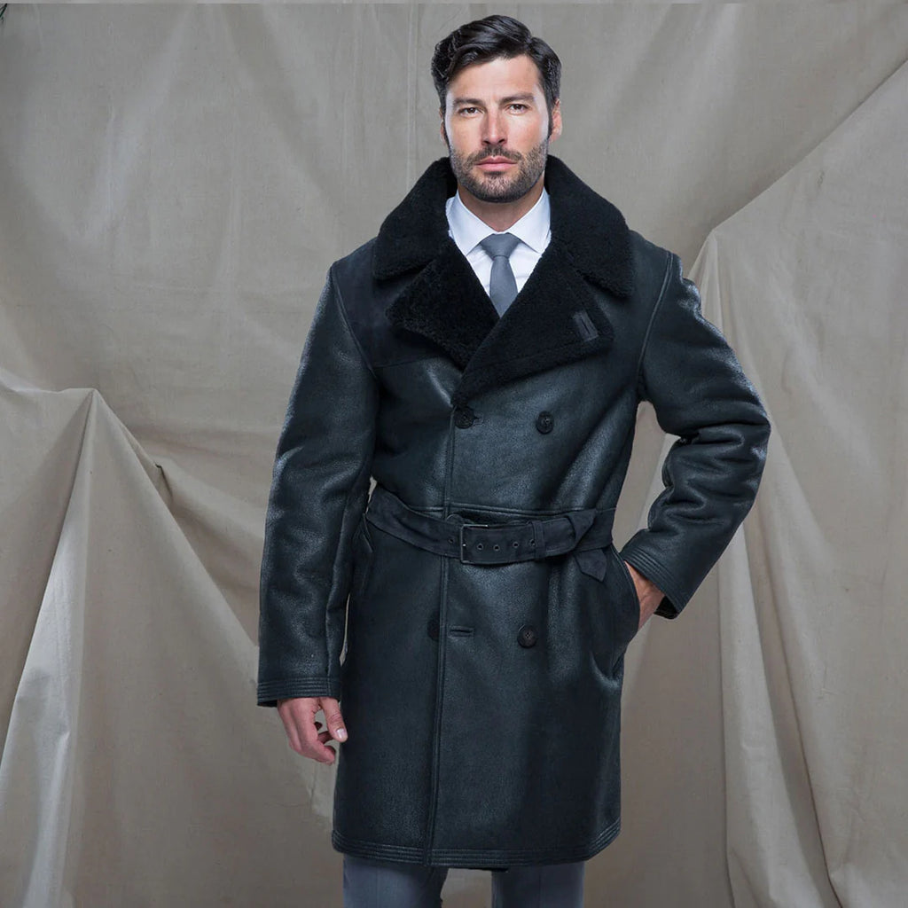 Men's Highview Shearling Trench Fur Coat