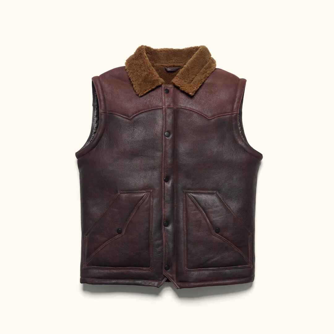Men's Jackson Leather Shearling Vest