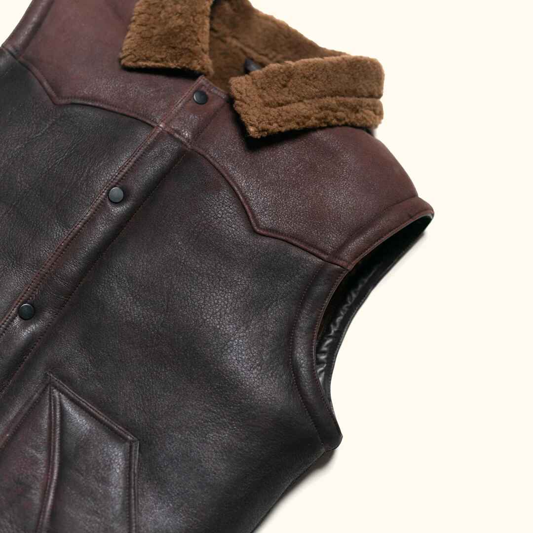 Men's Jackson Leather Shearling Vest