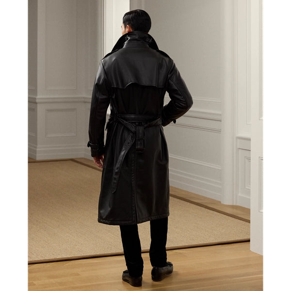 Gabardina de cuero Keating para hombre