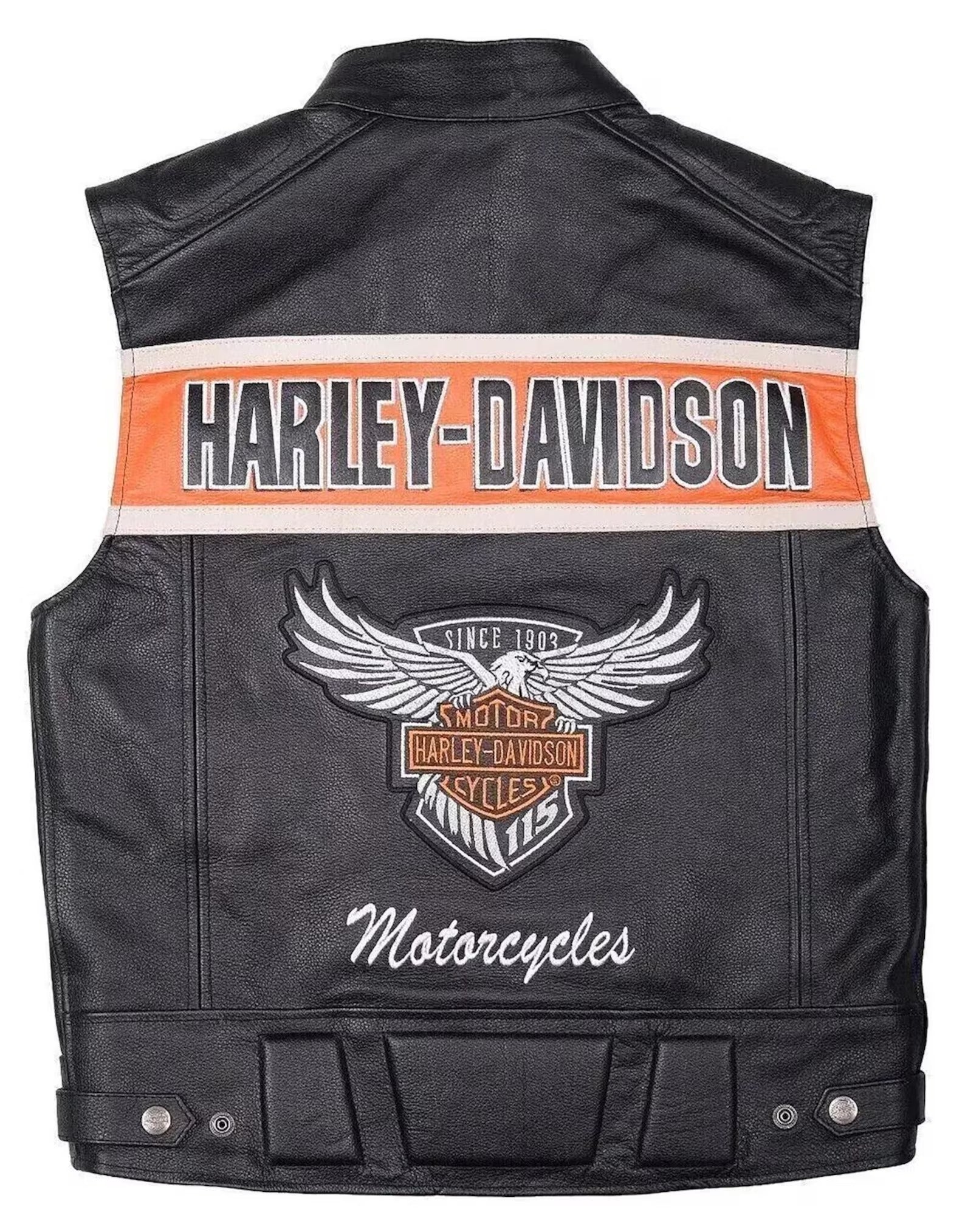 Men's Knuckle Distressed Genuine Leather Motorcycle Vest