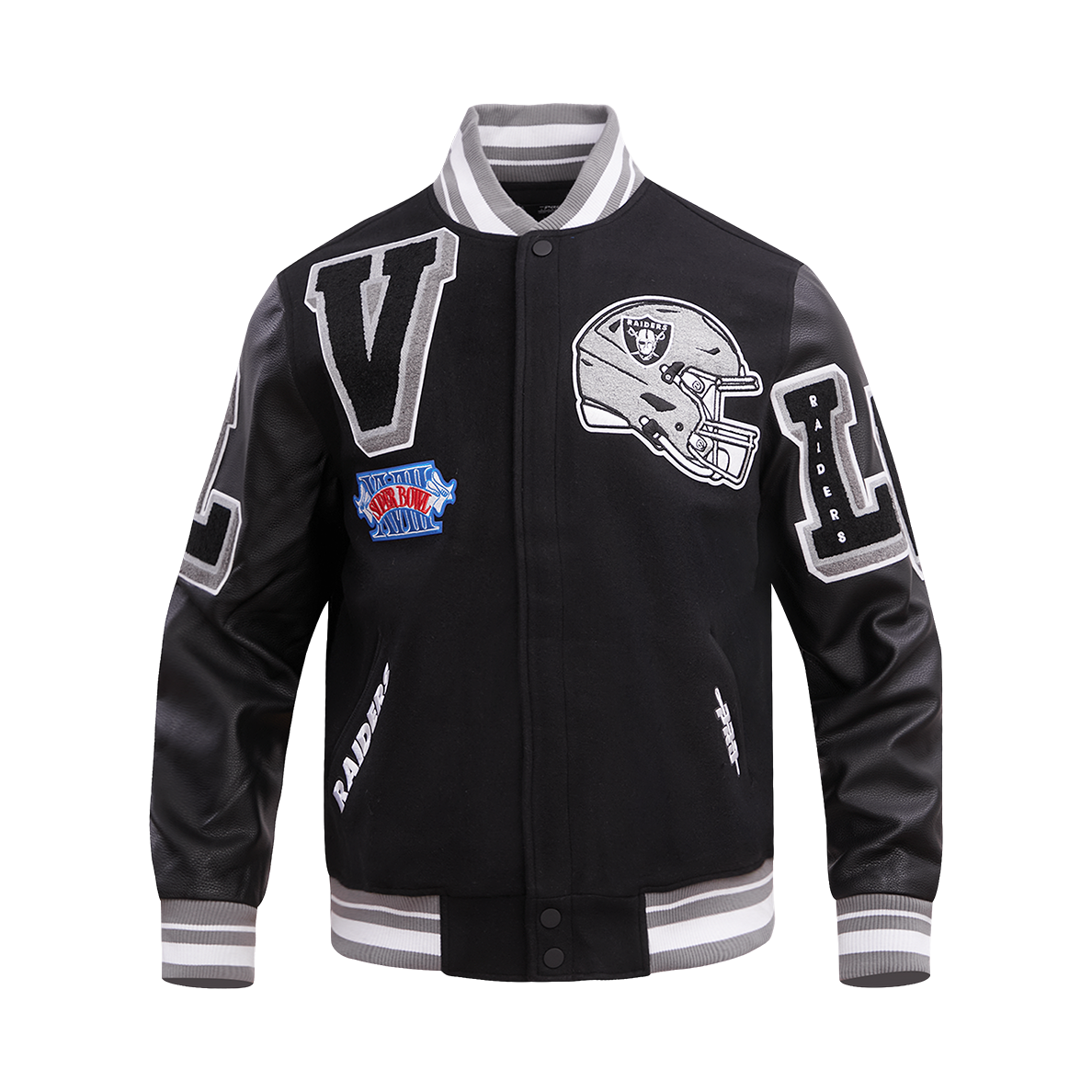 Men's LAS VEGAS RAIDERS Rib Wool Varsity Jacket
