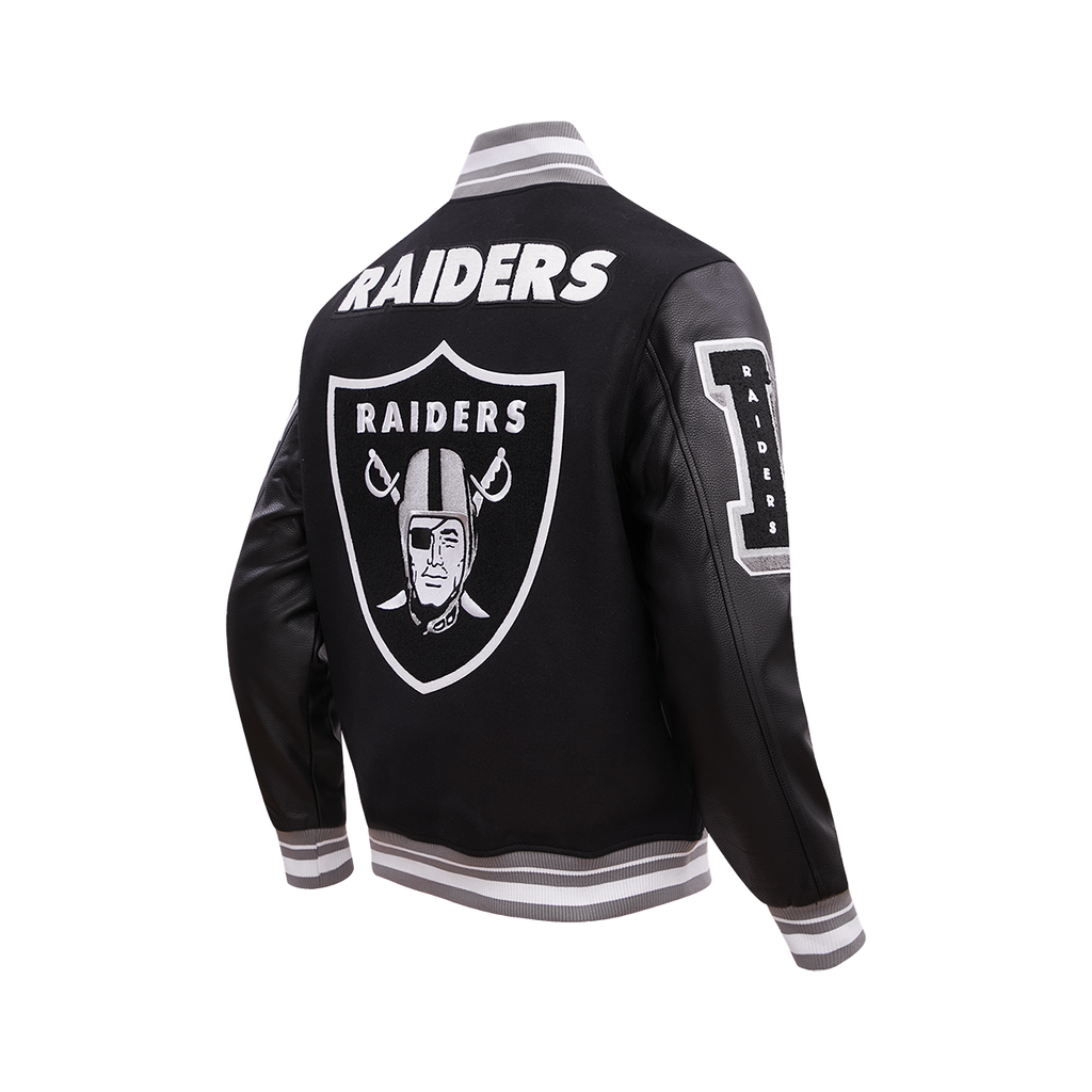 Men's LAS VEGAS RAIDERS Rib Wool Varsity Jacket