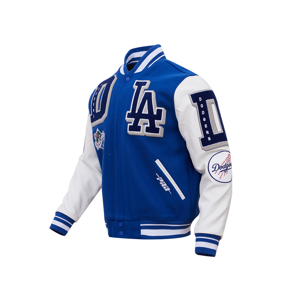 Herren-Collegejacke „LOS ANGELES DODGERS“ aus gerippter Wolle