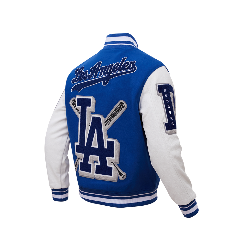 Herren-Collegejacke „LOS ANGELES DODGERS“ aus gerippter Wolle