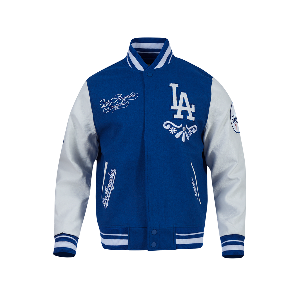 Men's LOS ANGELES DODGERS SUGAR SKULL Wool Varsity Jacket