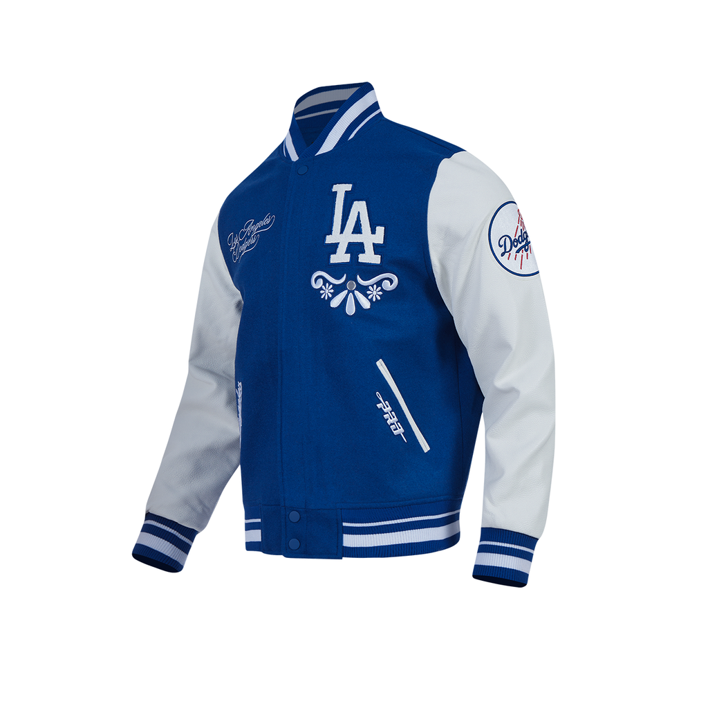 Men's LOS ANGELES DODGERS SUGAR SKULL Wool Varsity Jacket